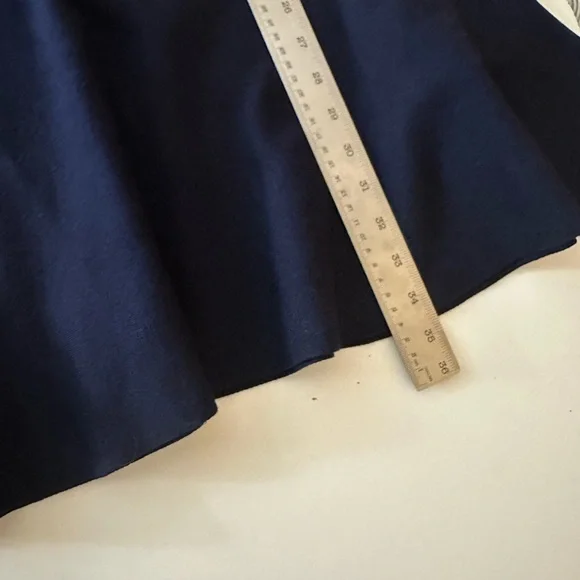 Draper James Ruffle Sheer Yoke Viscose A Line Sweater Dress Nassau Blue NWOT XS - Picture 16 of 16